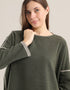 Oversized jacquard sweater with long sleeves